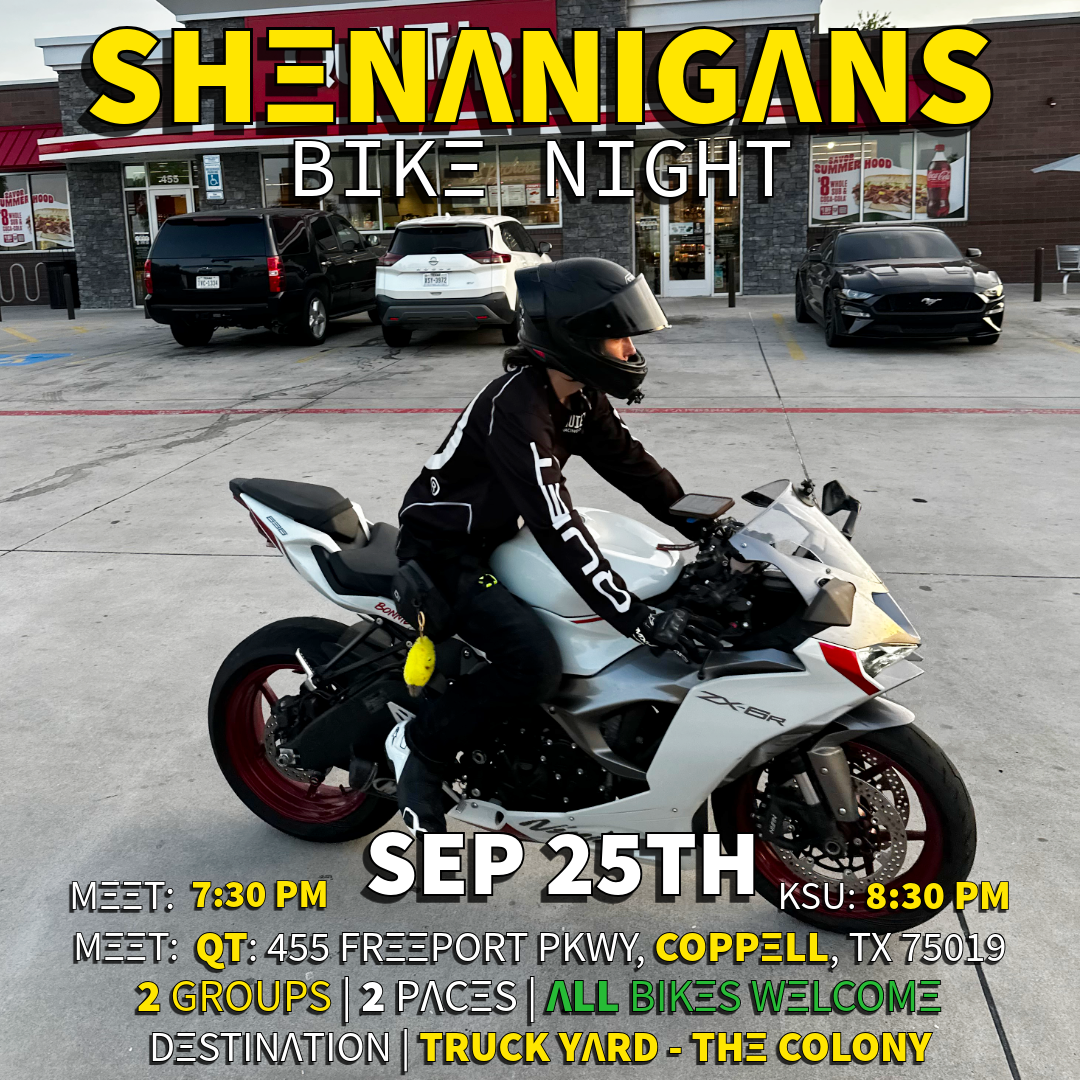 DFW Shenanigans Bike Night 9/25th